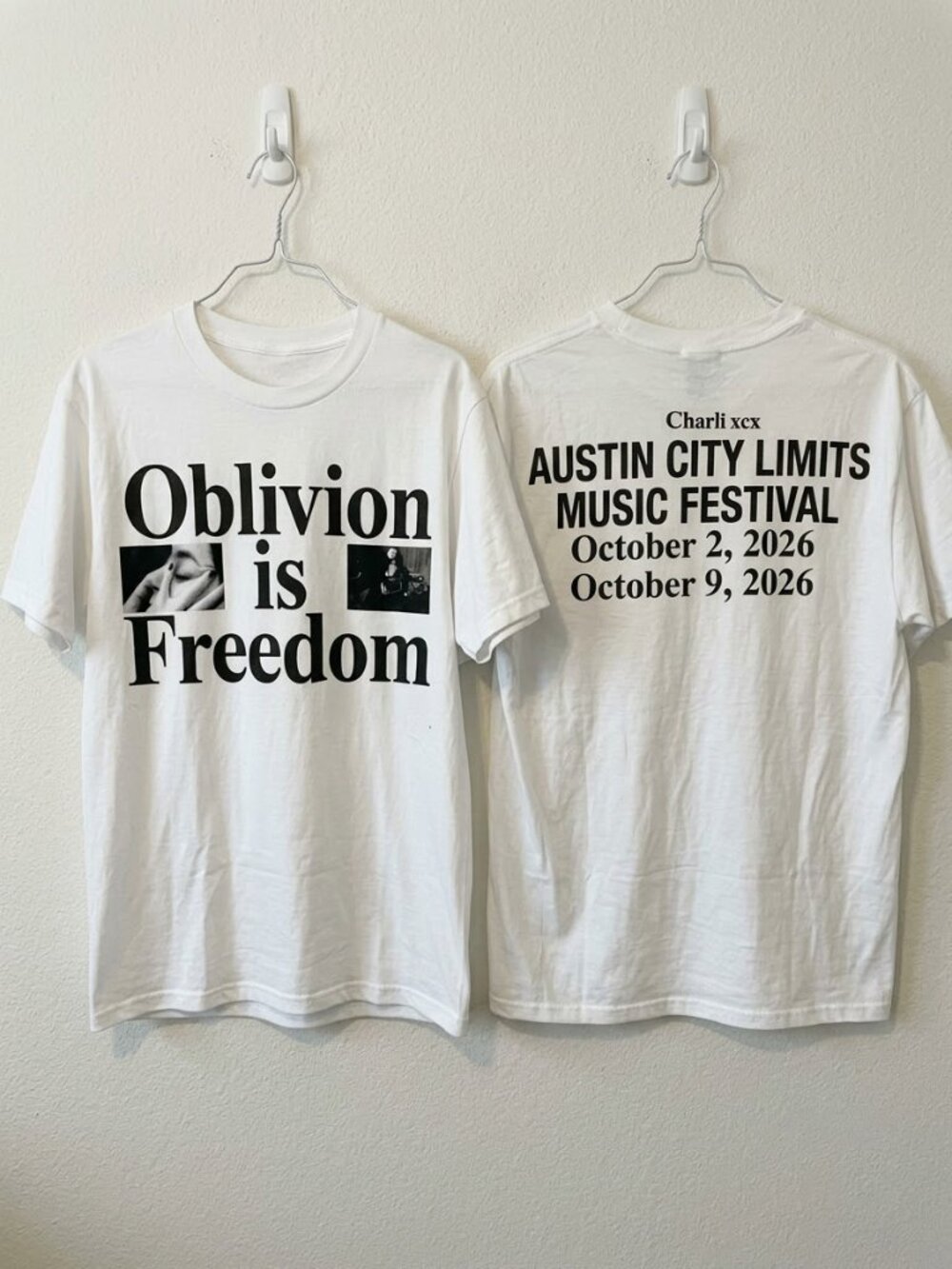 Charli XCX Oblivion is Freedom Reprint T-shirt